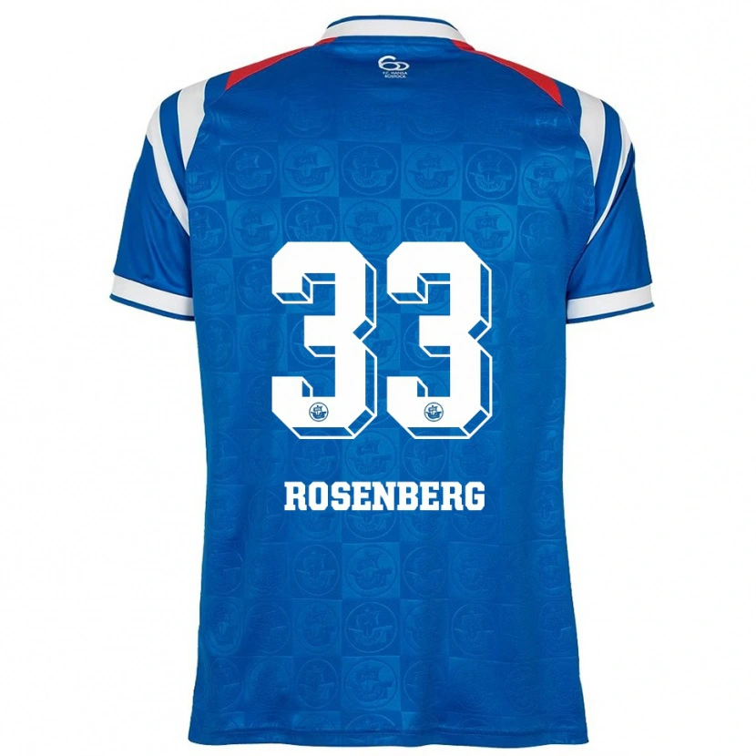 Danxen Dames Moritz Rosenberg #33 Blauw Wit Rood Thuisshirt Thuistenue 2025/26 T-Shirt België