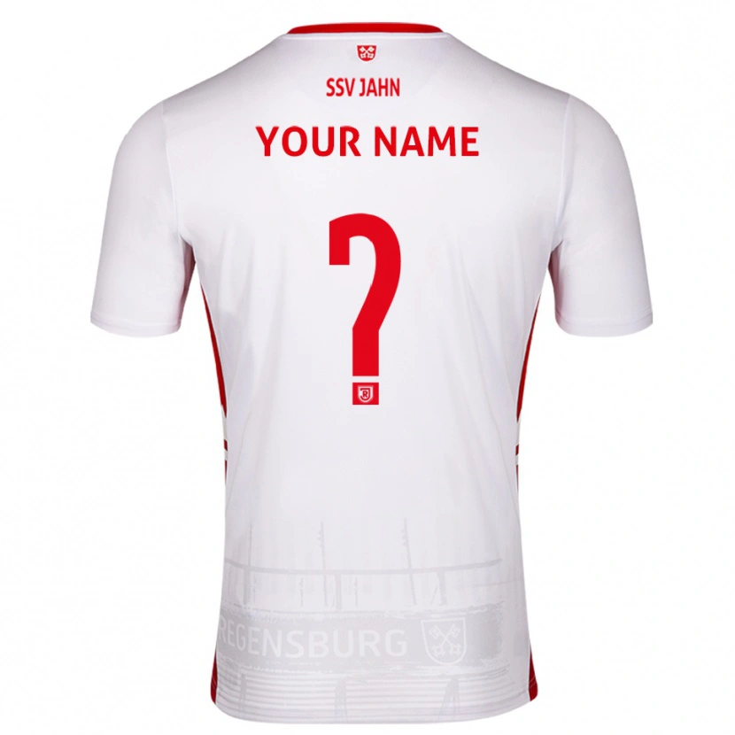 Danxen Dames Uw Naam #0 Wit Rood Thuisshirt Thuistenue 2025/26 T-Shirt België