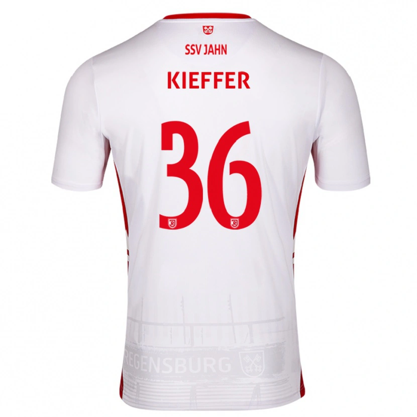 Danxen Dames Ben Kieffer #36 Wit Rood Thuisshirt Thuistenue 2025/26 T-Shirt België