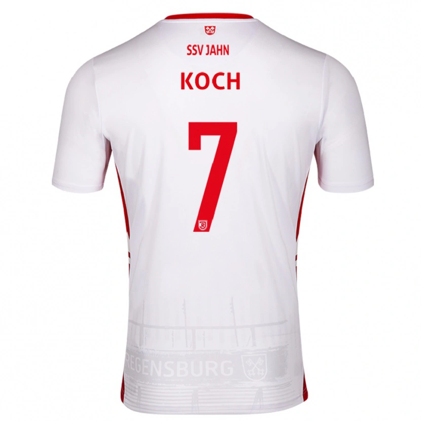 Danxen Dames Christian Koch #7 Wit Rood Thuisshirt Thuistenue 2025/26 T-Shirt België