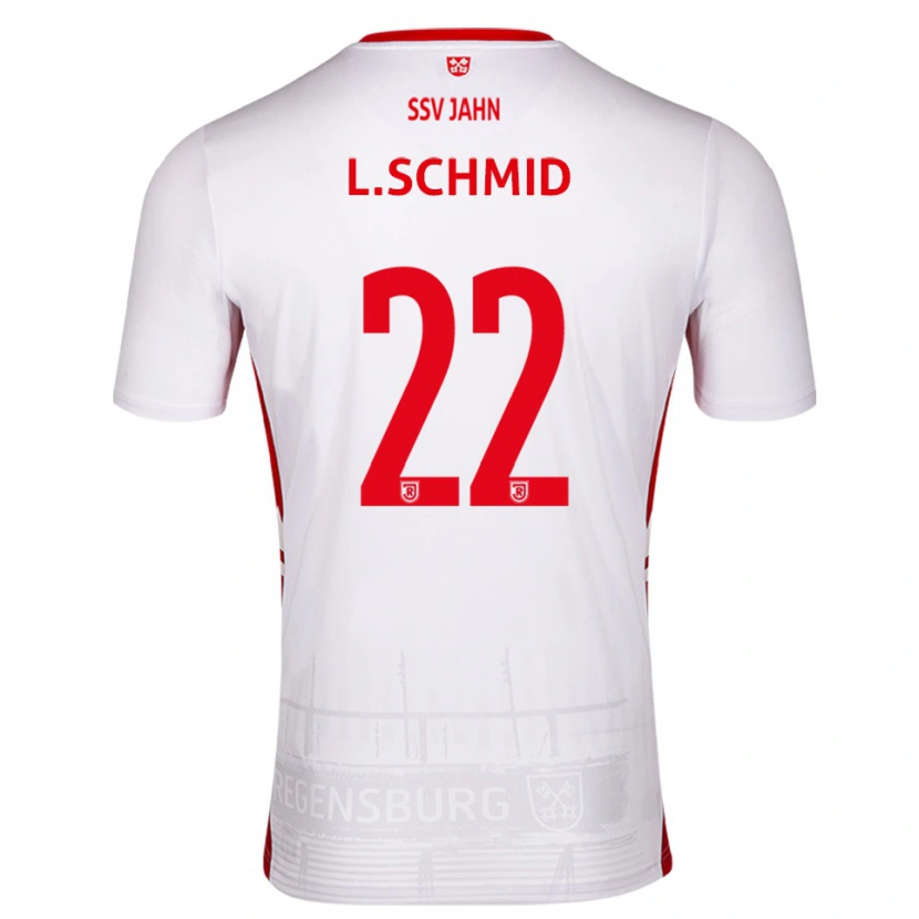 Danxen Dames Lenny Schmid #22 Wit Rood Thuisshirt Thuistenue 2025/26 T-Shirt België