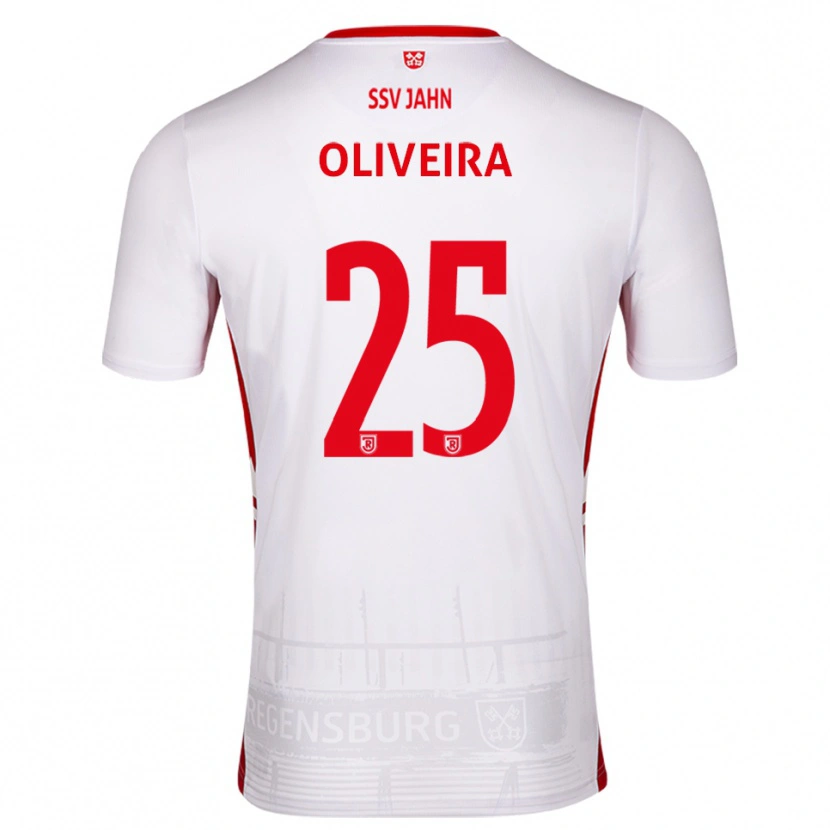 Danxen Dames Nicolas Oliveira #25 Wit Rood Thuisshirt Thuistenue 2025/26 T-Shirt België