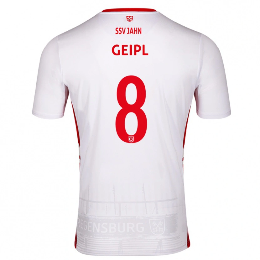 Danxen Dames Andreas Geipl #8 Wit Rood Thuisshirt Thuistenue 2025/26 T-Shirt België