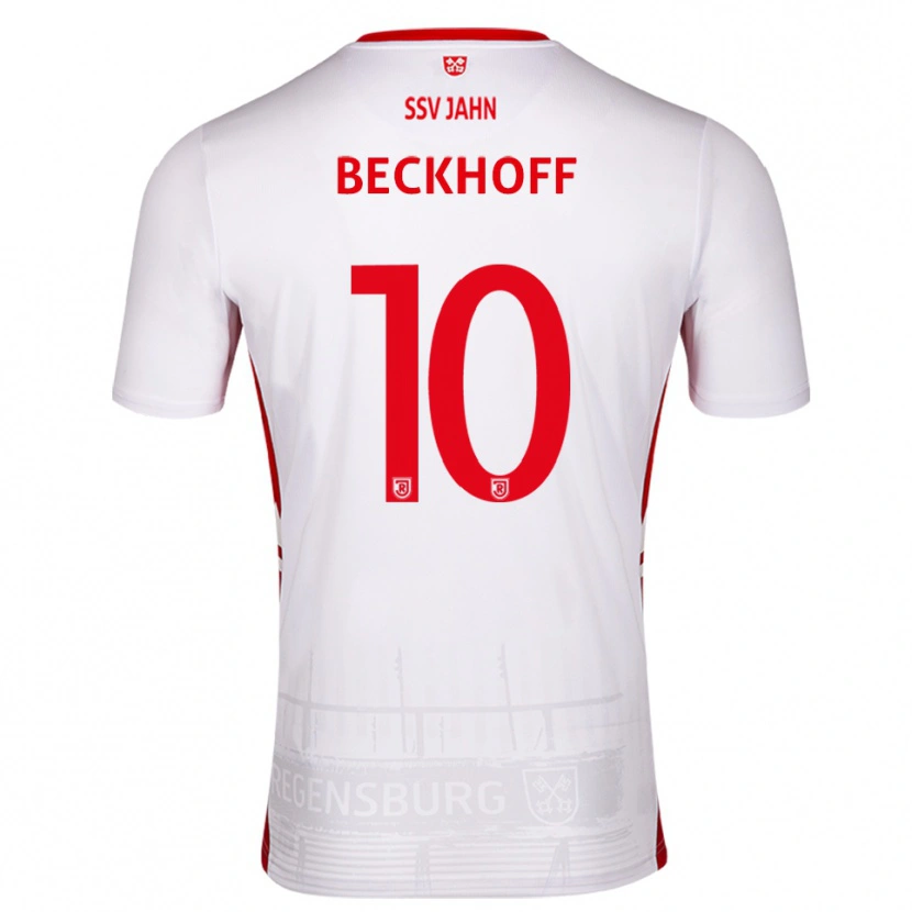 Danxen Dames Phil Beckhoff #10 Wit Rood Thuisshirt Thuistenue 2025/26 T-Shirt België