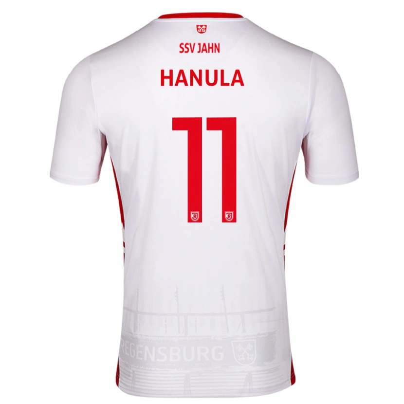Danxen Dames Fabian Hanula #11 Wit Rood Thuisshirt Thuistenue 2025/26 T-Shirt België