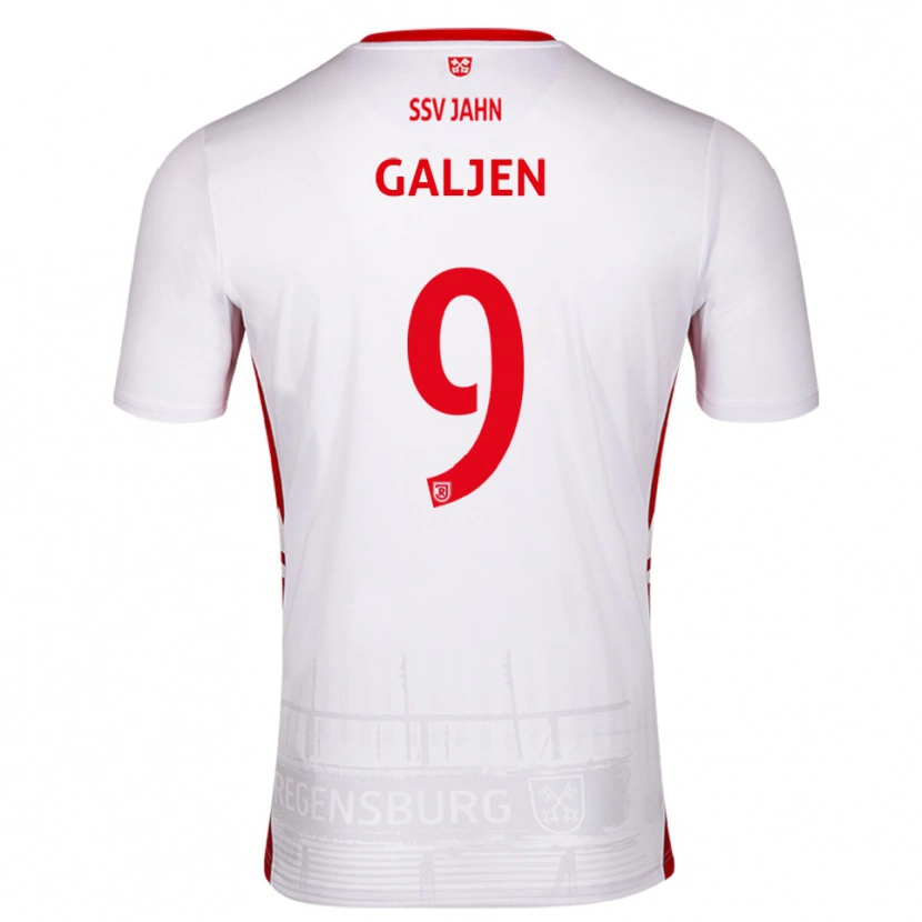 Danxen Dames Dejan Galjen #9 Wit Rood Thuisshirt Thuistenue 2025/26 T-Shirt België