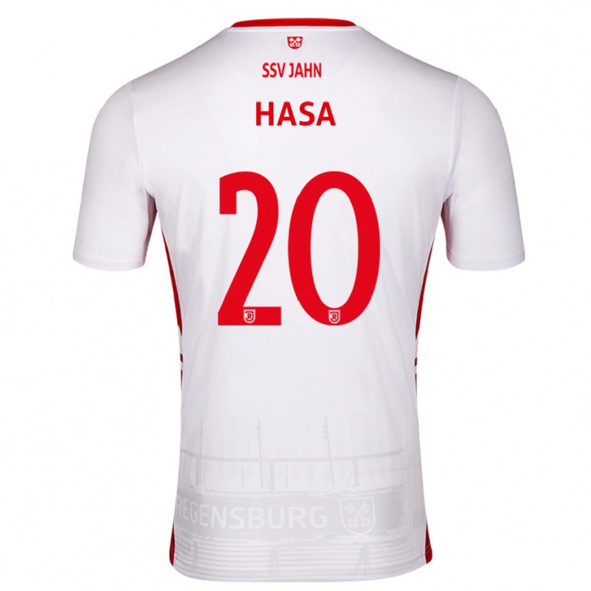 Danxen Dames Samuel Hasa #20 Wit Rood Thuisshirt Thuistenue 2025/26 T-Shirt België