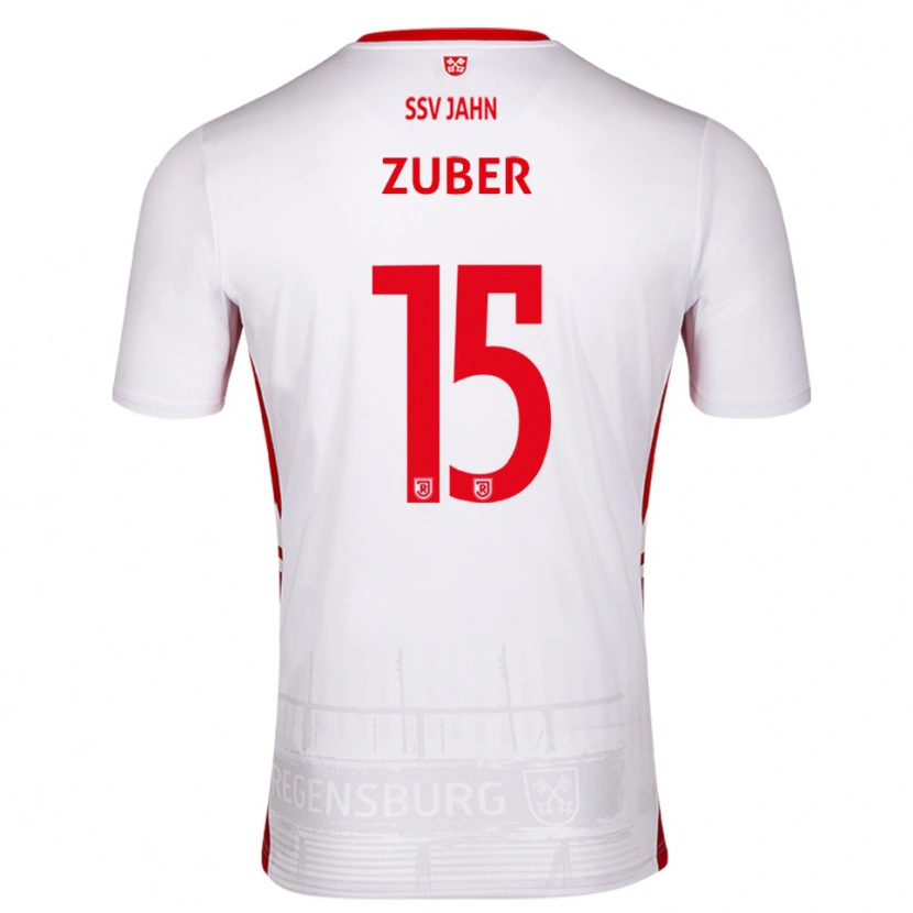Danxen Dames Samuel Zuber #15 Wit Rood Thuisshirt Thuistenue 2025/26 T-Shirt België