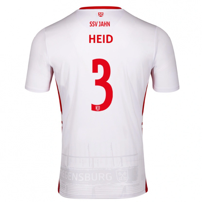 Danxen Dames Henrik Heid #3 Wit Rood Thuisshirt Thuistenue 2025/26 T-Shirt België