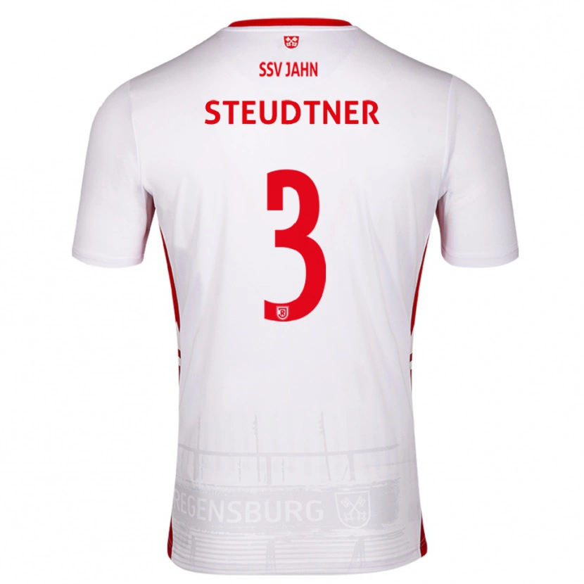 Danxen Dames Raphael Steudtner #3 Wit Rood Thuisshirt Thuistenue 2025/26 T-Shirt België