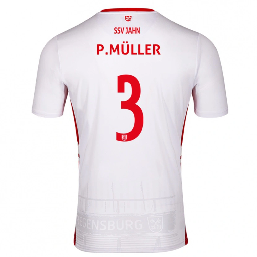 Danxen Dames Paul Müller #3 Wit Rood Thuisshirt Thuistenue 2025/26 T-Shirt België
