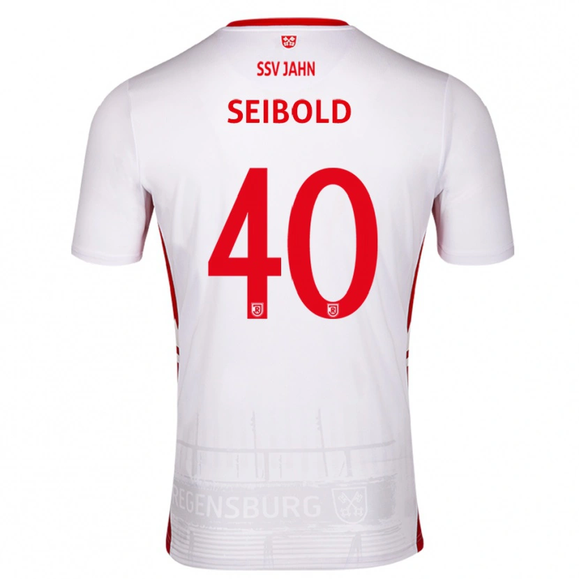 Danxen Dames Jakob Seibold #40 Wit Rood Thuisshirt Thuistenue 2025/26 T-Shirt België