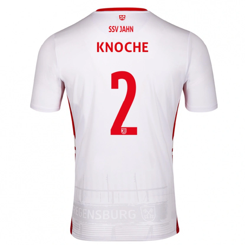 Danxen Dames Titus Knoche #2 Wit Rood Thuisshirt Thuistenue 2025/26 T-Shirt België
