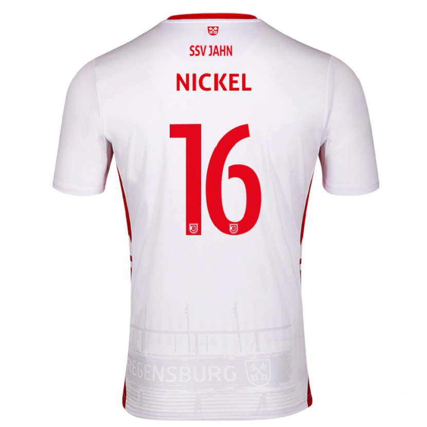 Danxen Dames Marlon Nickel #16 Wit Rood Thuisshirt Thuistenue 2025/26 T-Shirt België