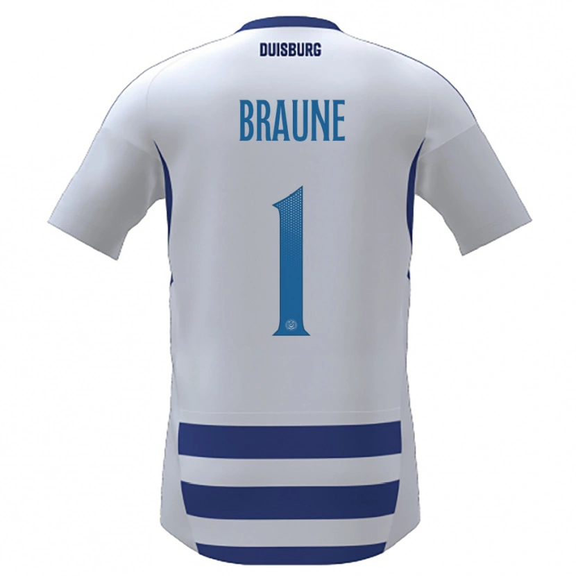 Danxen Dames Maximilian Braune #1 Wit Blauw Thuisshirt Thuistenue 2025/26 T-Shirt België