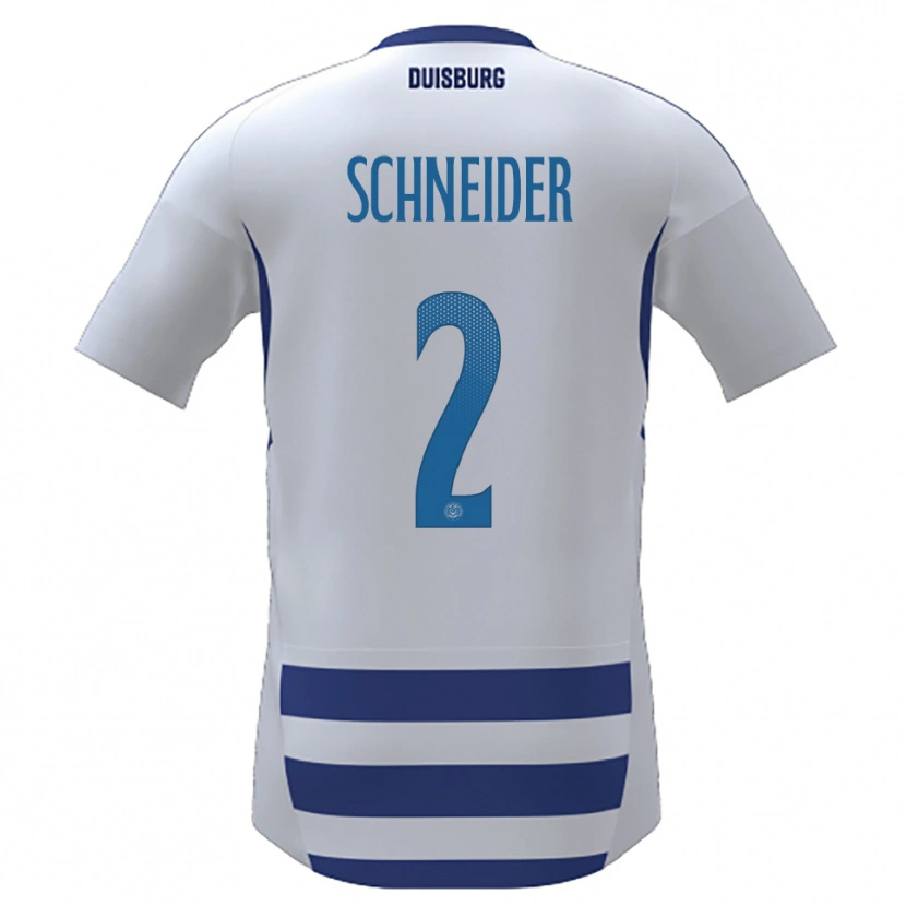 Danxen Dames Jason Schneider #2 Wit Blauw Thuisshirt Thuistenue 2025/26 T-Shirt België