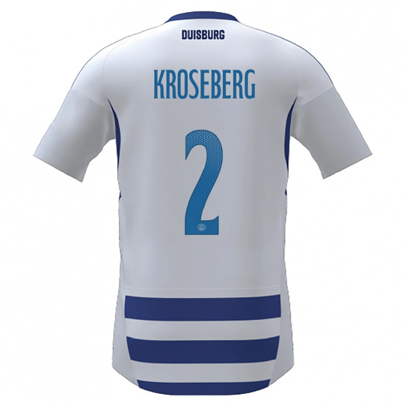Danxen Dames Jana Kroseberg #2 Wit Blauw Thuisshirt Thuistenue 2025/26 T-Shirt België
