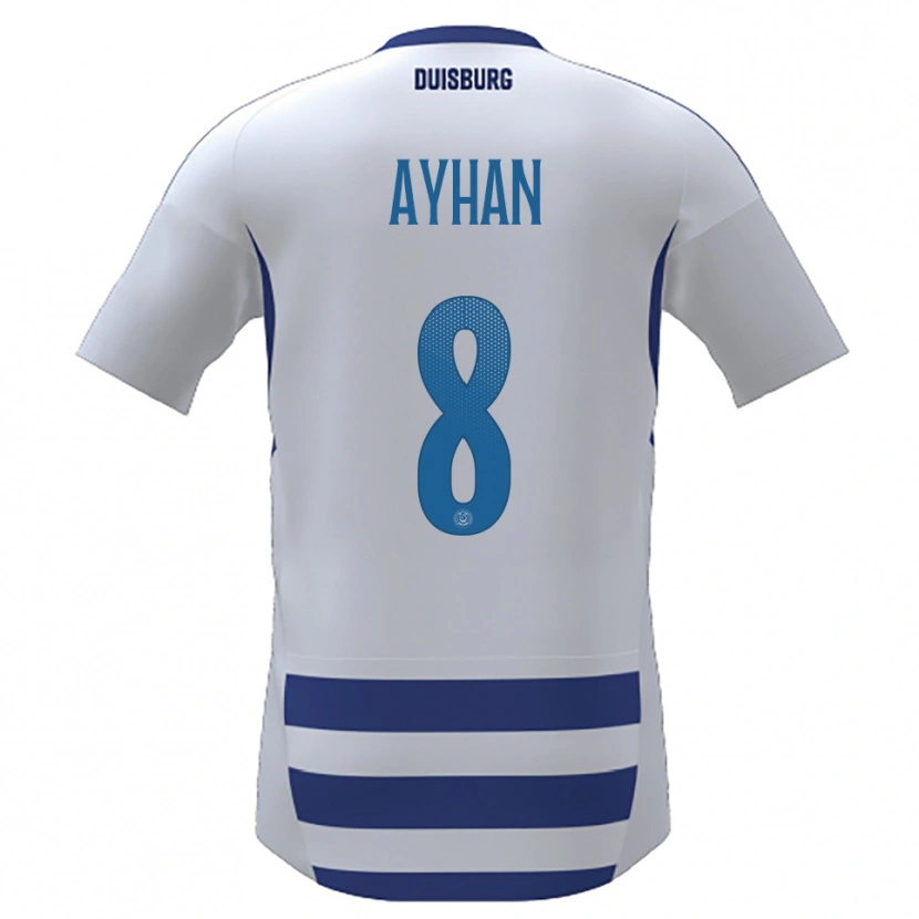 Danxen Dames Berat Ayhan #8 Wit Blauw Thuisshirt Thuistenue 2025/26 T-Shirt België