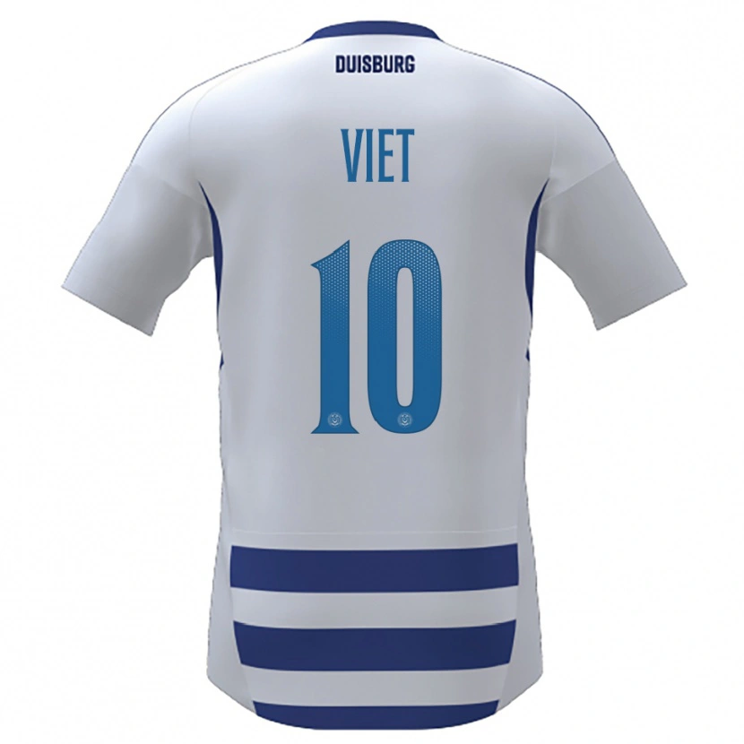 Danxen Dames Christian Viet #10 Wit Blauw Thuisshirt Thuistenue 2025/26 T-Shirt België
