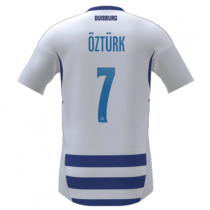 Danxen Dames Ahmet Öztürk #7 Wit Blauw Thuisshirt Thuistenue 2025/26 T-Shirt België