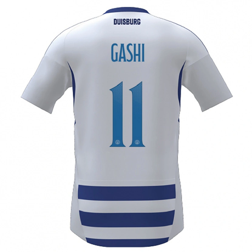 Danxen Dames Loris Gashi #11 Wit Blauw Thuisshirt Thuistenue 2025/26 T-Shirt België