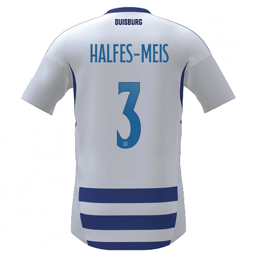Danxen Dames Louis Halfes-Meis #3 Wit Blauw Thuisshirt Thuistenue 2025/26 T-Shirt België