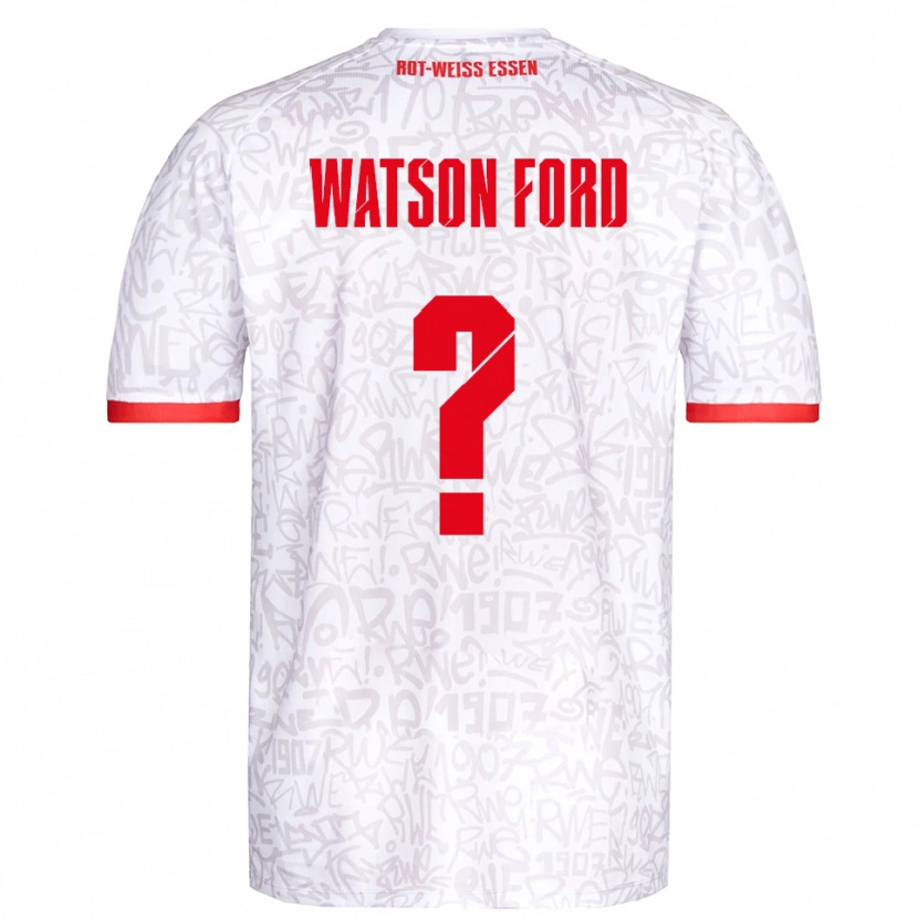 Danxen Dames Rawley Watson Ford #0 Wit Rood Thuisshirt Thuistenue 2025/26 T-Shirt België