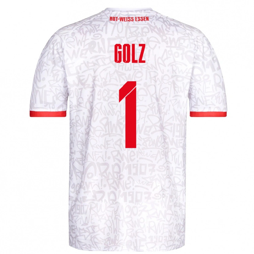 Danxen Dames Jakob Golz #1 Wit Rood Thuisshirt Thuistenue 2025/26 T-Shirt België