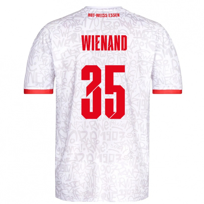Danxen Dames Felix Wienand #35 Wit Rood Thuisshirt Thuistenue 2025/26 T-Shirt België