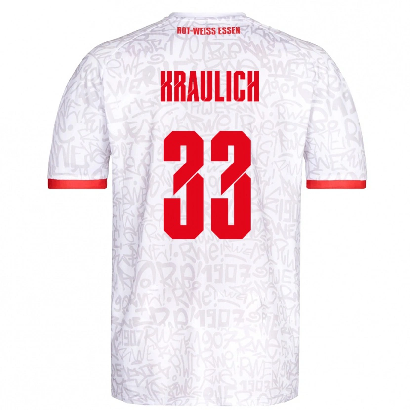 Danxen Dames Tobias Kraulich #33 Wit Rood Thuisshirt Thuistenue 2025/26 T-Shirt België