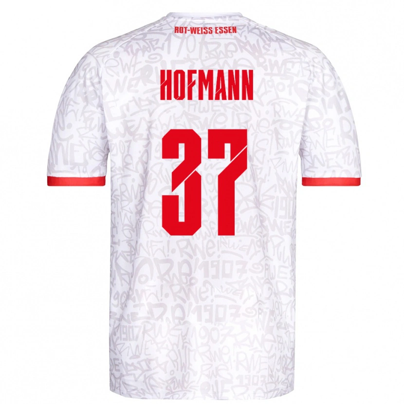 Danxen Dames Jannik Hofmann #37 Wit Rood Thuisshirt Thuistenue 2025/26 T-Shirt België