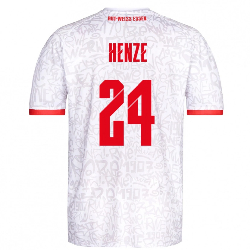 Danxen Dames Brandon-Louis Henze #24 Wit Rood Thuisshirt Thuistenue 2025/26 T-Shirt België