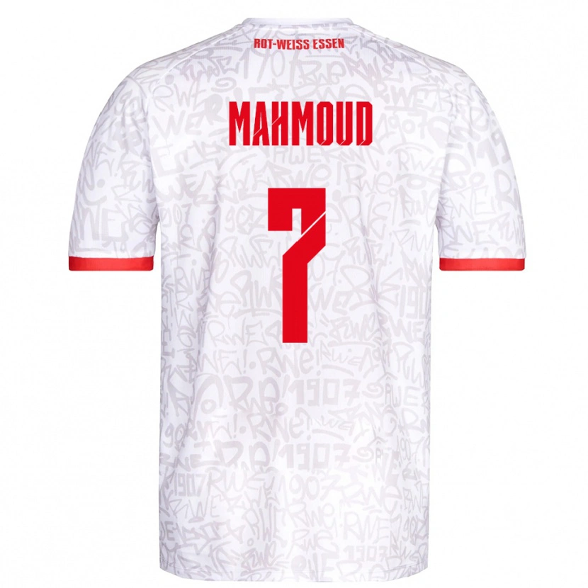 Danxen Dames Bakir Mahmoud #7 Wit Rood Thuisshirt Thuistenue 2025/26 T-Shirt België