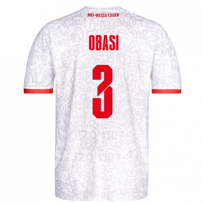 Danxen Dames Carrick Obasi #3 Wit Rood Thuisshirt Thuistenue 2025/26 T-Shirt België