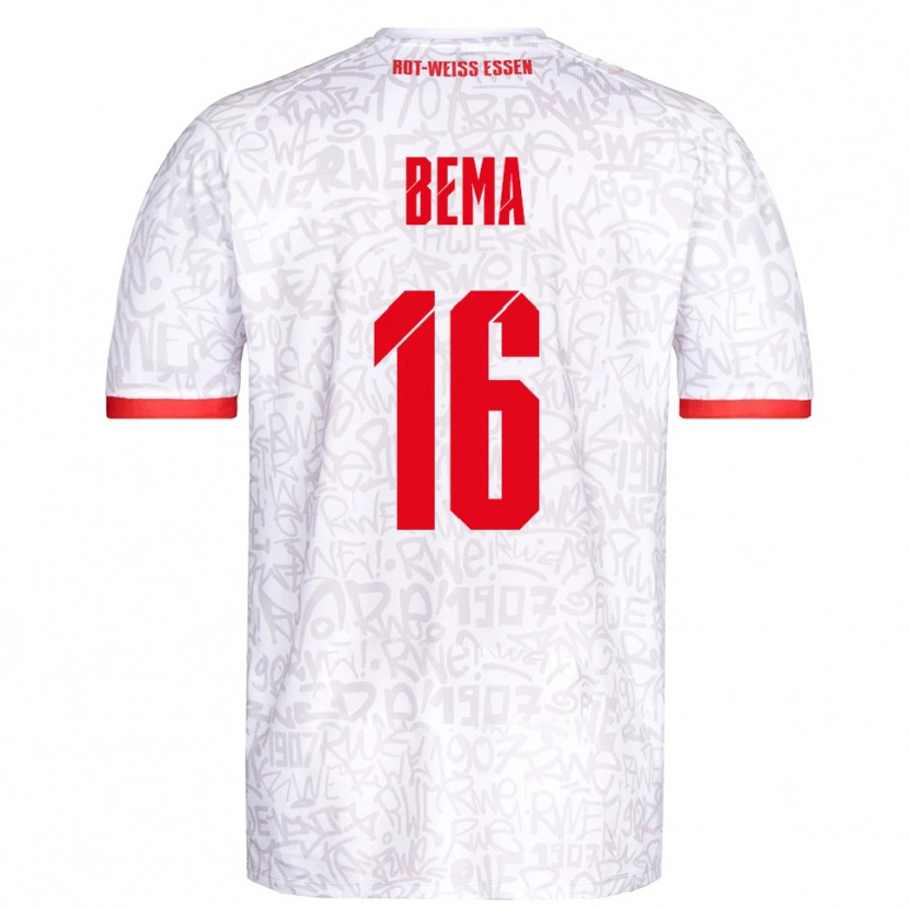 Danxen Dames Joel Bema #16 Wit Rood Thuisshirt Thuistenue 2025/26 T-Shirt België