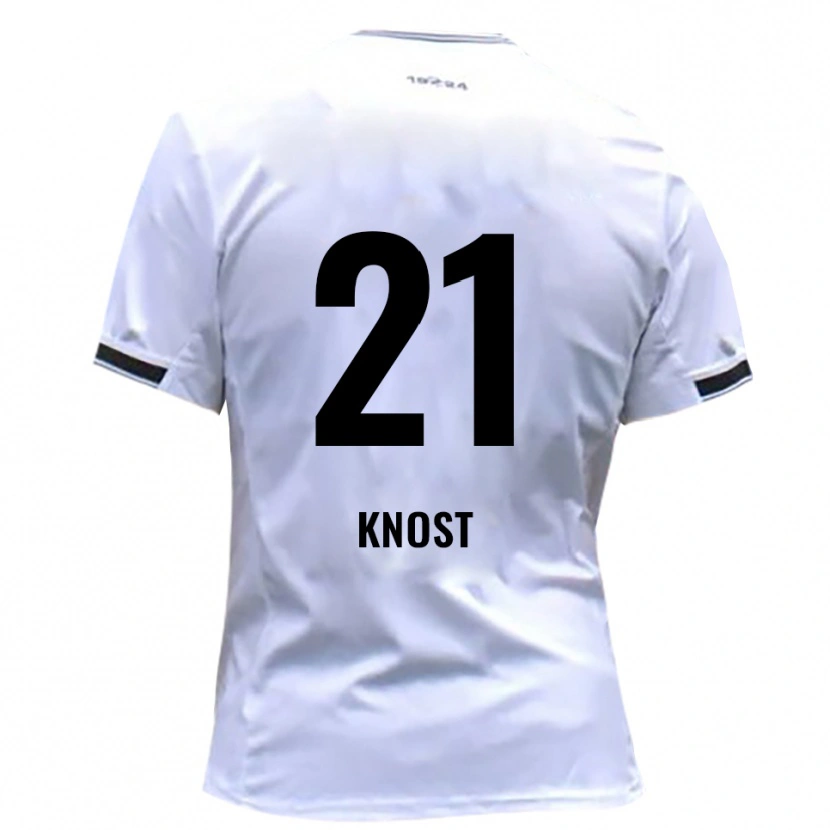 Danxen Dames Tobias Knost #21 Wit Rood Thuisshirt Thuistenue 2025/26 T-Shirt België
