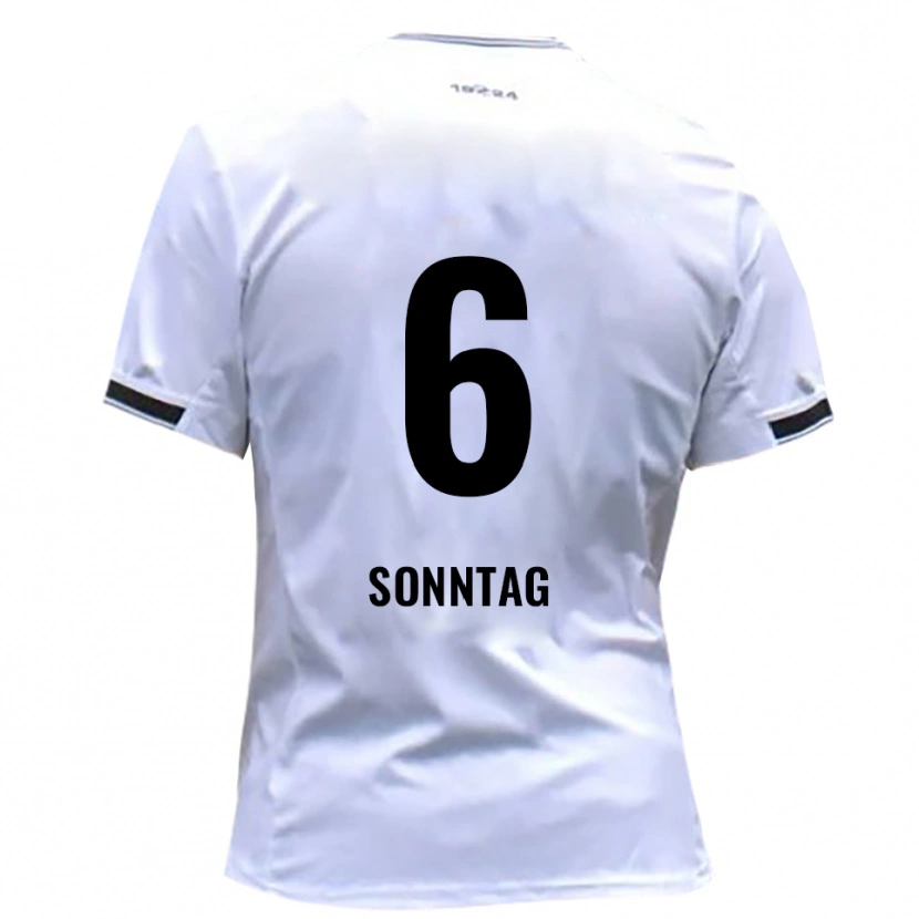 Danxen Dames Cristiano Sonntag #6 Wit Rood Thuisshirt Thuistenue 2025/26 T-Shirt België