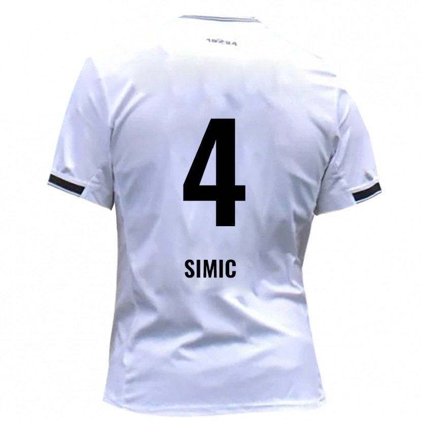 Danxen Dames Dennis Simic #4 Wit Rood Thuisshirt Thuistenue 2025/26 T-Shirt België
