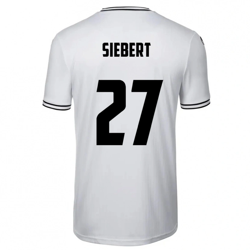Danxen Dames Marcel Siebert #27 Wit Zwart Thuisshirt Thuistenue 2025/26 T-Shirt België