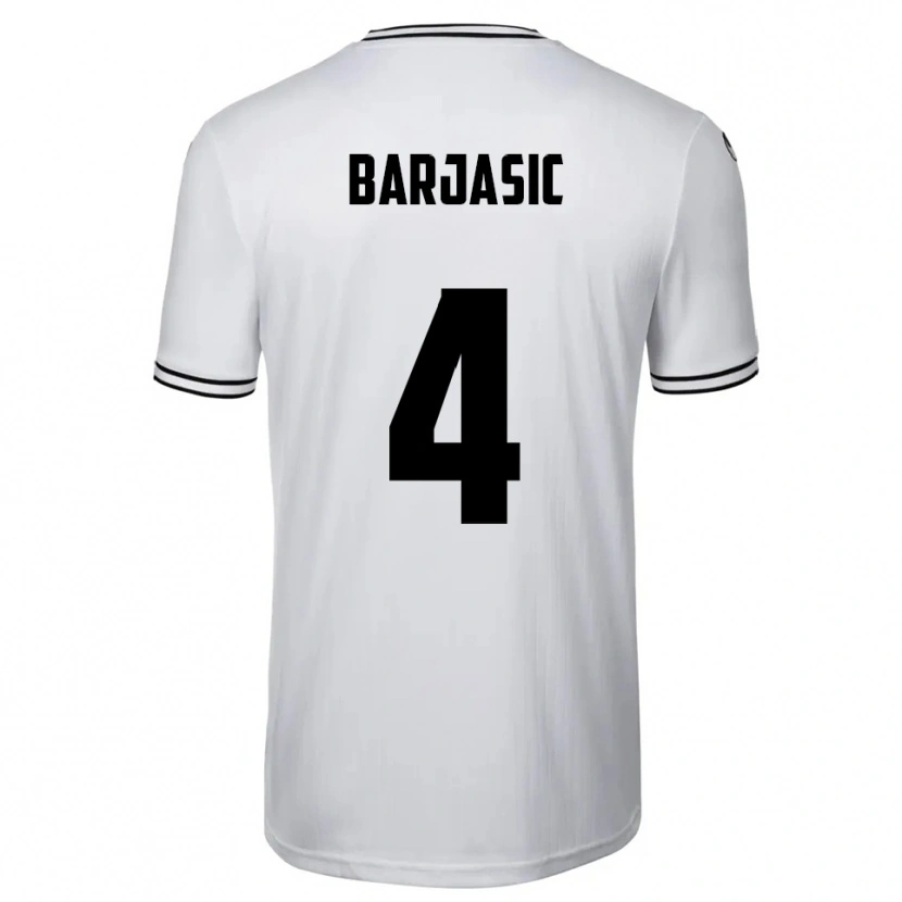 Danxen Dames Nikola Barjasic #4 Wit Zwart Thuisshirt Thuistenue 2025/26 T-Shirt België