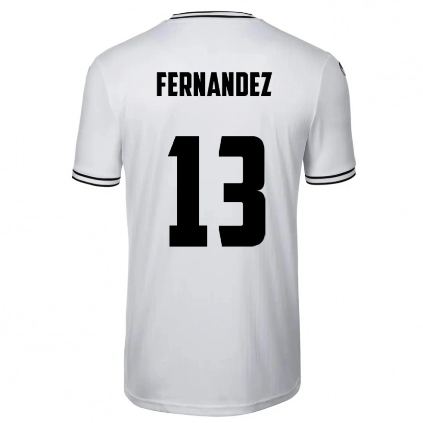 Danxen Dames Luis Fernandez #13 Wit Zwart Thuisshirt Thuistenue 2025/26 T-Shirt België