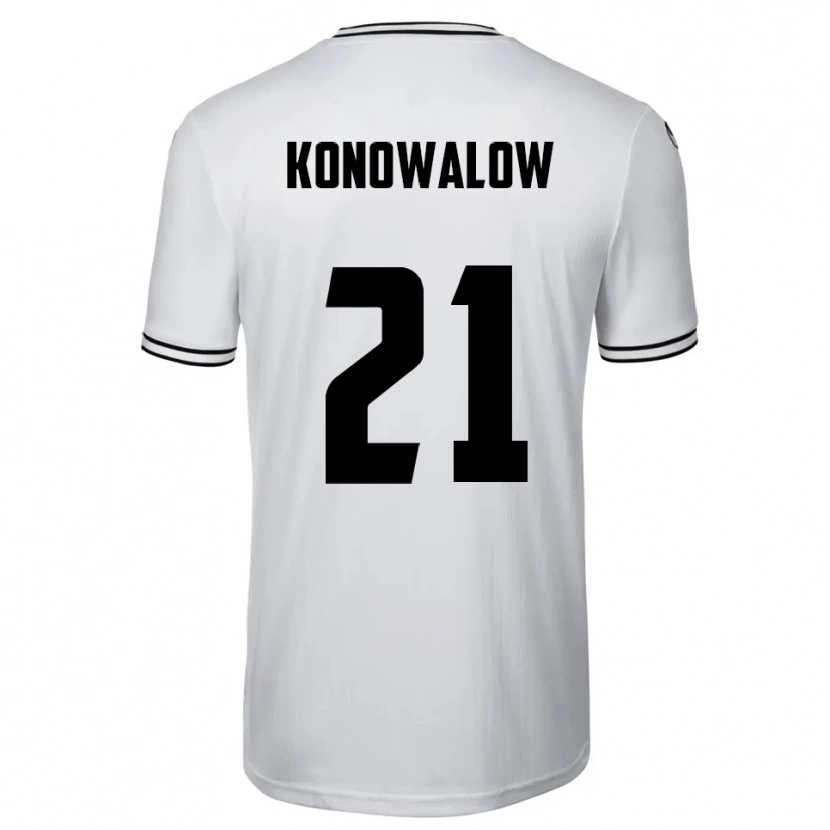 Danxen Dames Stefan Konowalow #21 Wit Zwart Thuisshirt Thuistenue 2025/26 T-Shirt België