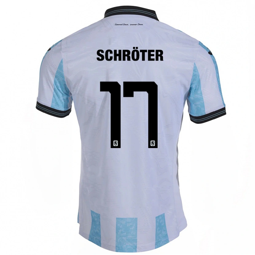 Danxen Dames Morris Schröter #17 Wit Hemelsblauw Thuisshirt Thuistenue 2025/26 T-Shirt België