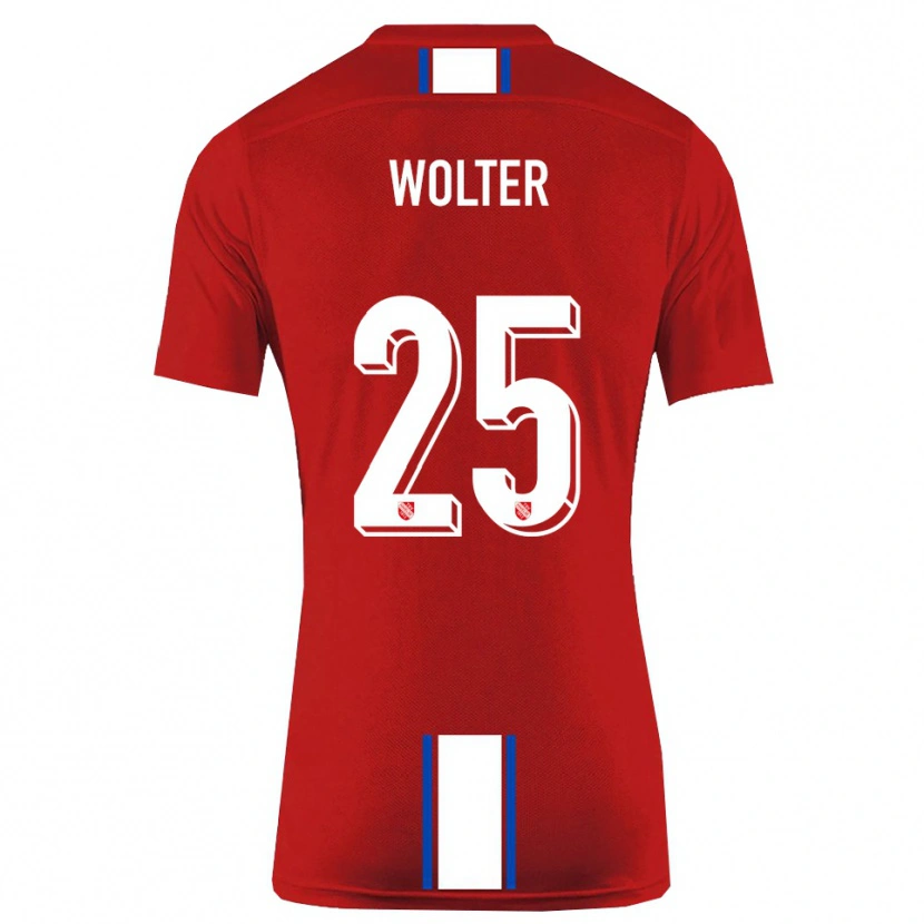 Danxen Dames Fynn Wolter #25 Rood Wit Thuisshirt Thuistenue 2025/26 T-Shirt België