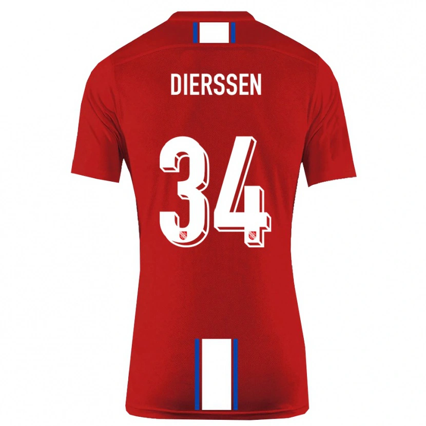 Danxen Dames Tim Dierßen #34 Rood Wit Thuisshirt Thuistenue 2025/26 T-Shirt België