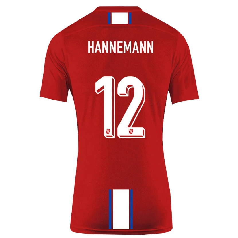 Danxen Dames Sören Hannemann #12 Rood Wit Thuisshirt Thuistenue 2025/26 T-Shirt België