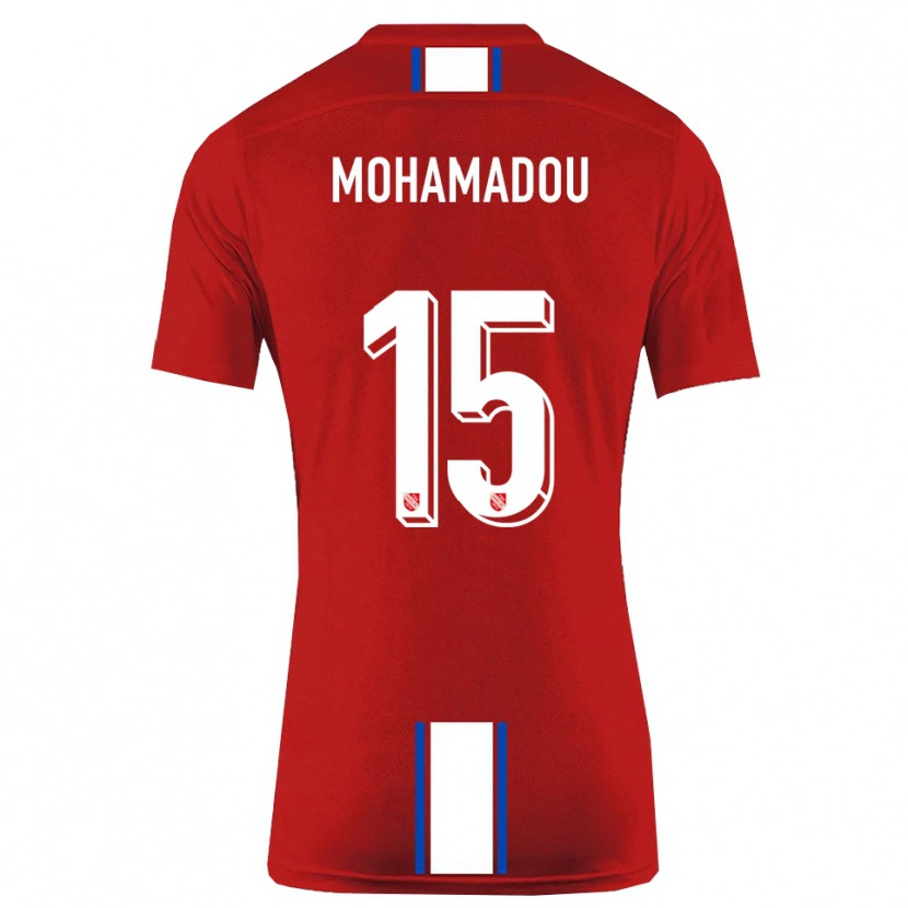 Danxen Dames Akram-Dine Mohamadou #15 Rood Wit Thuisshirt Thuistenue 2025/26 T-Shirt België