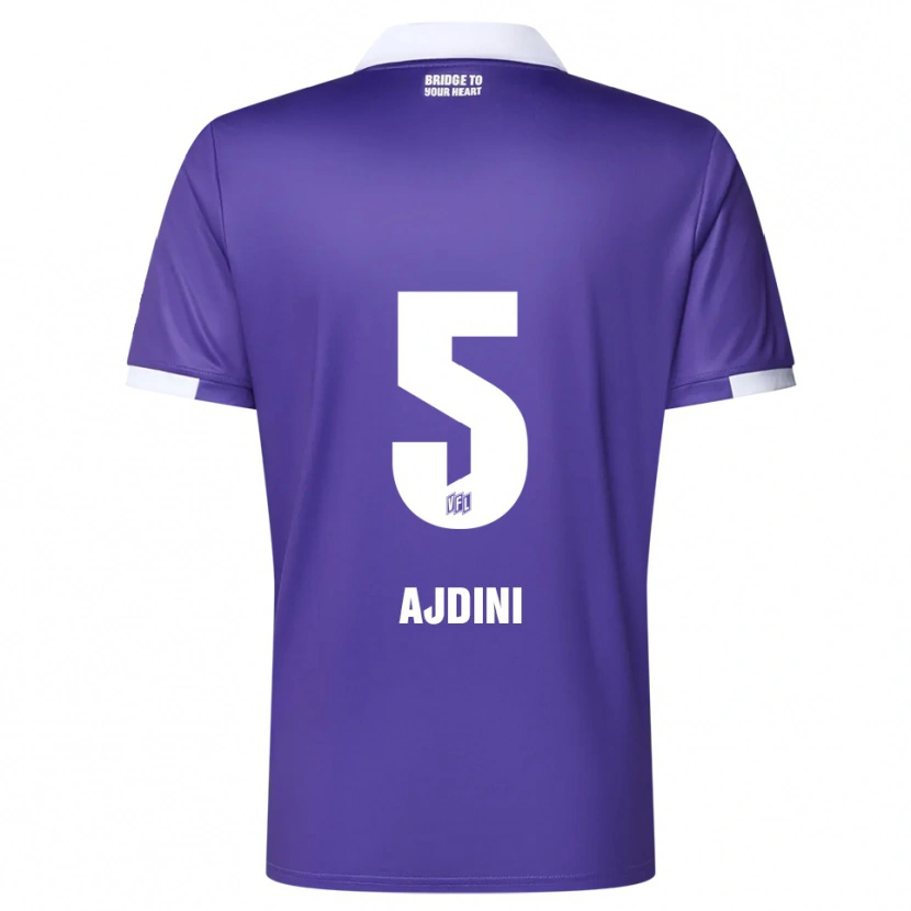 Danxen Dames Bashkim Ajdini #5 Paars Wit Thuisshirt Thuistenue 2025/26 T-Shirt België