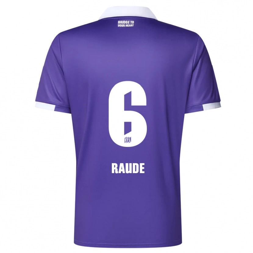 Danxen Dames Sven Raude #6 Paars Wit Thuisshirt Thuistenue 2025/26 T-Shirt België