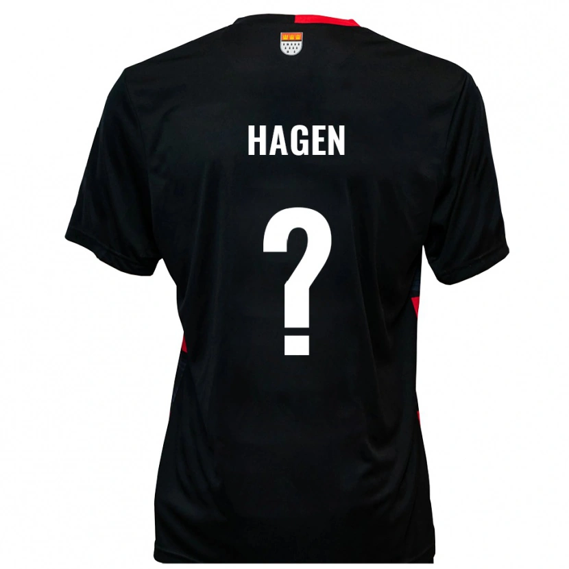 Danxen Dames Jacqueline Katharina Hagen #0 Zwart Rood Thuisshirt Thuistenue 2025/26 T-Shirt België